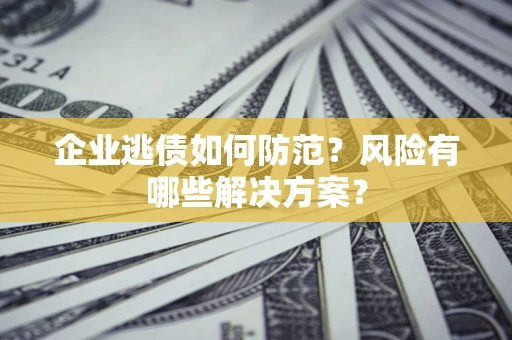 济南企业逃债如何防范？风险有哪些解决方案？