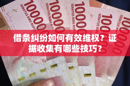 济南借条纠纷如何有效维权？证据收集有哪些技巧？