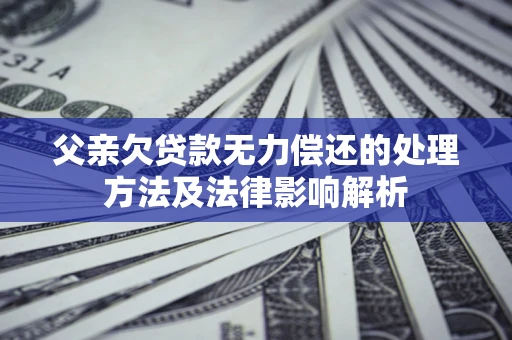 济南父亲欠贷款无力偿还的处理方法及法律影响解析